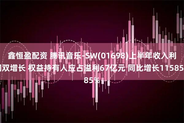 鑫恒盈配资 腾讯音乐-SW(01698)上半年收入利润双增长 权益持有人应占溢利67亿元 同比增长11585%