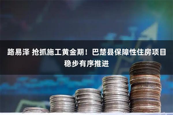 路易泽 抢抓施工黄金期！巴楚县保障性住房项目稳步有序推进